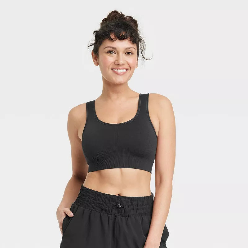 Women's Seamless Medium Support Racerback Sports Bra - All In Motion