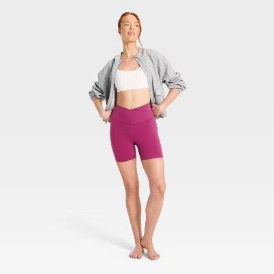 Women's Everyday Soft Ultra High-Rise Crossover Bike Shorts 5" - Purple