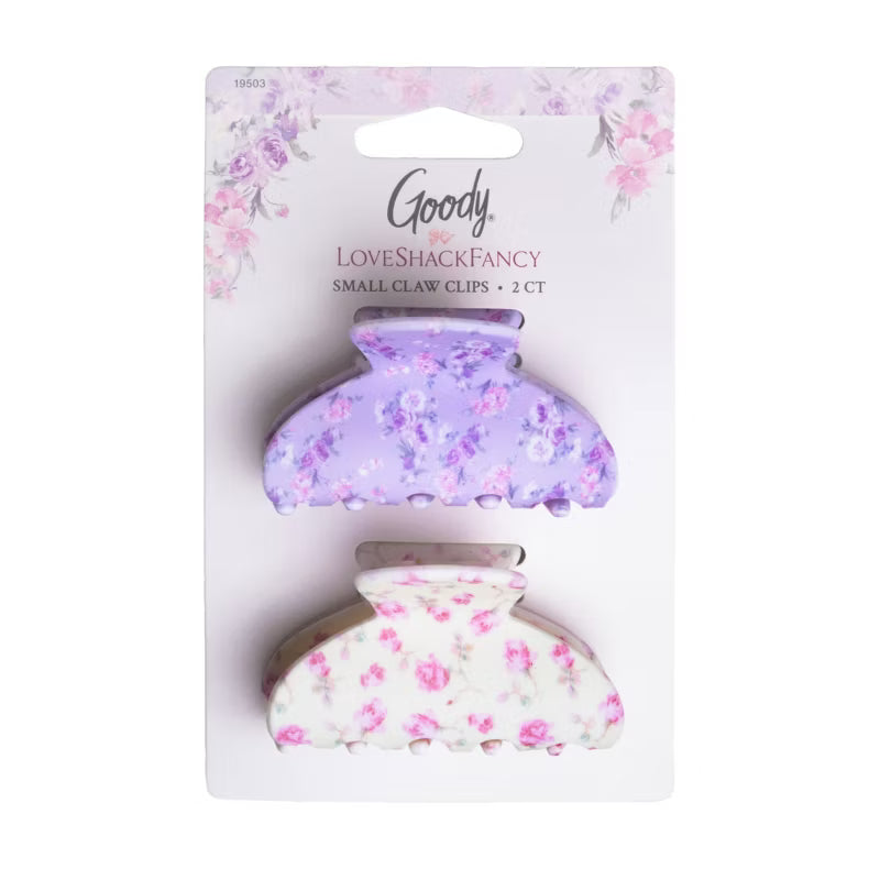 LoveShackFancy x Target – Goody Happy Thoughts Small Claw Clip 2CT Hibiscus