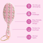 LoveShackFancy x Target – WetBrush Blooming Heirloom Keychain Brush Strawberry Macaroon
