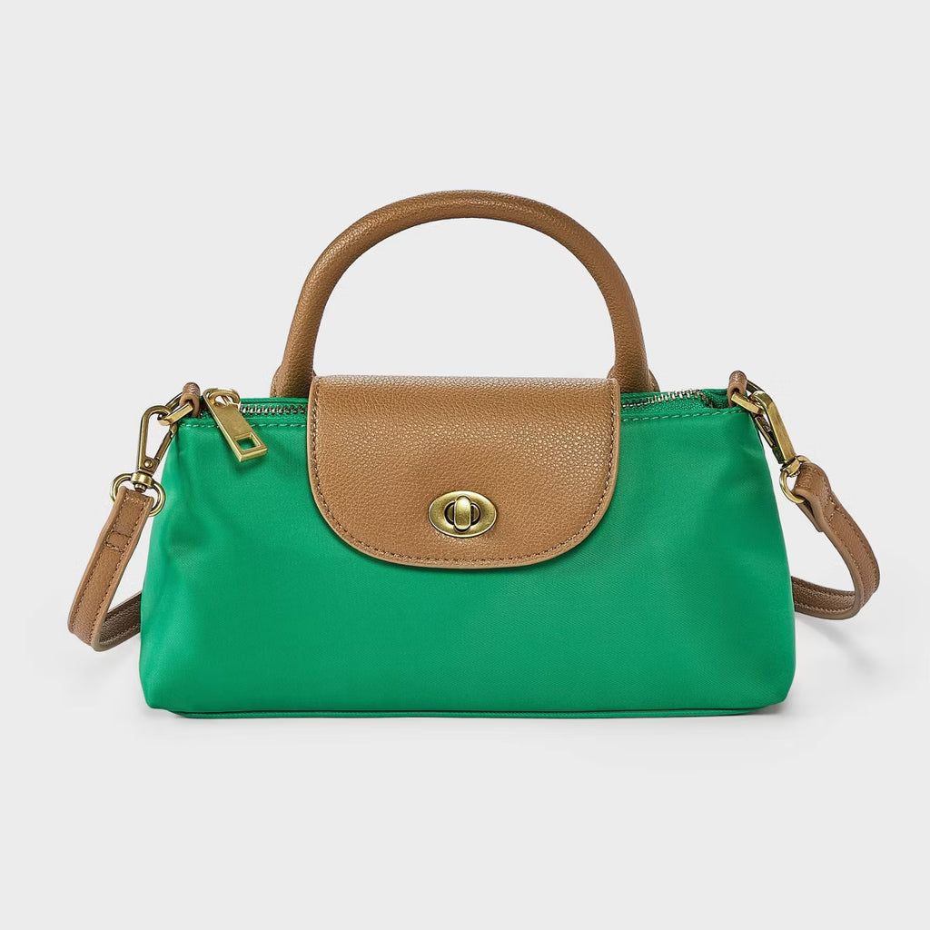 PRE-ORDEN Elongated Nylon Top Handle Crossbody Bag