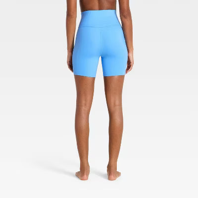 Women's Everyday Soft Ultra High-Rise Bike Shorts 6" - Sky Blue