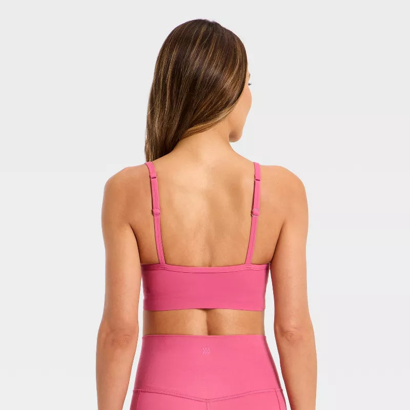 Women's Everyday Soft Light Support Crossover Bra - Pink