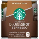 Starbucks Double Shot Espresso And Cream Coffee Drink-Individual