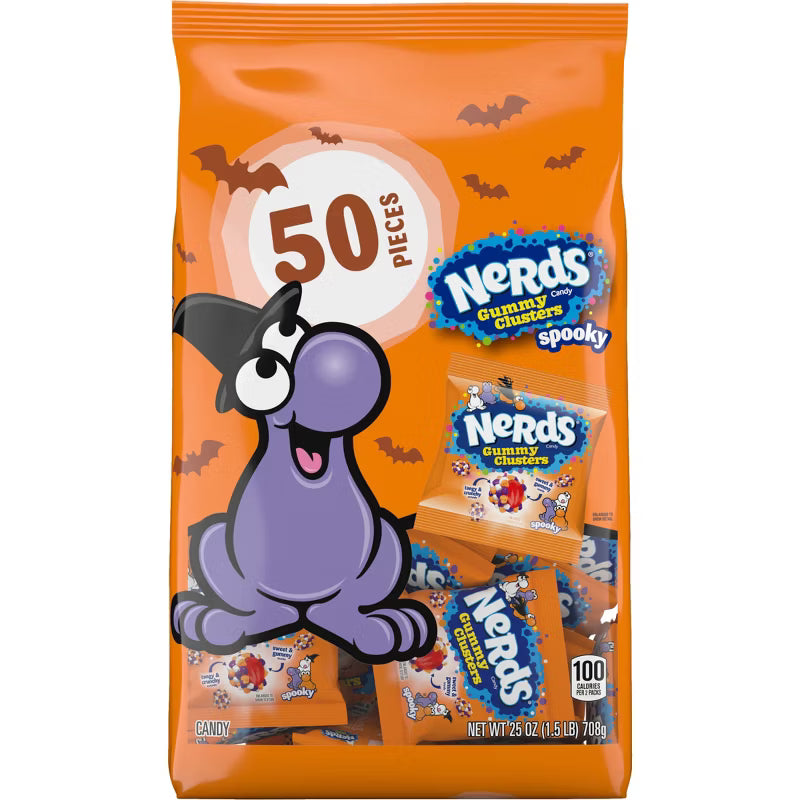 Nerds Gummy Clusters Halloween Variety Mix Candy Bag - 25oz/50ct
