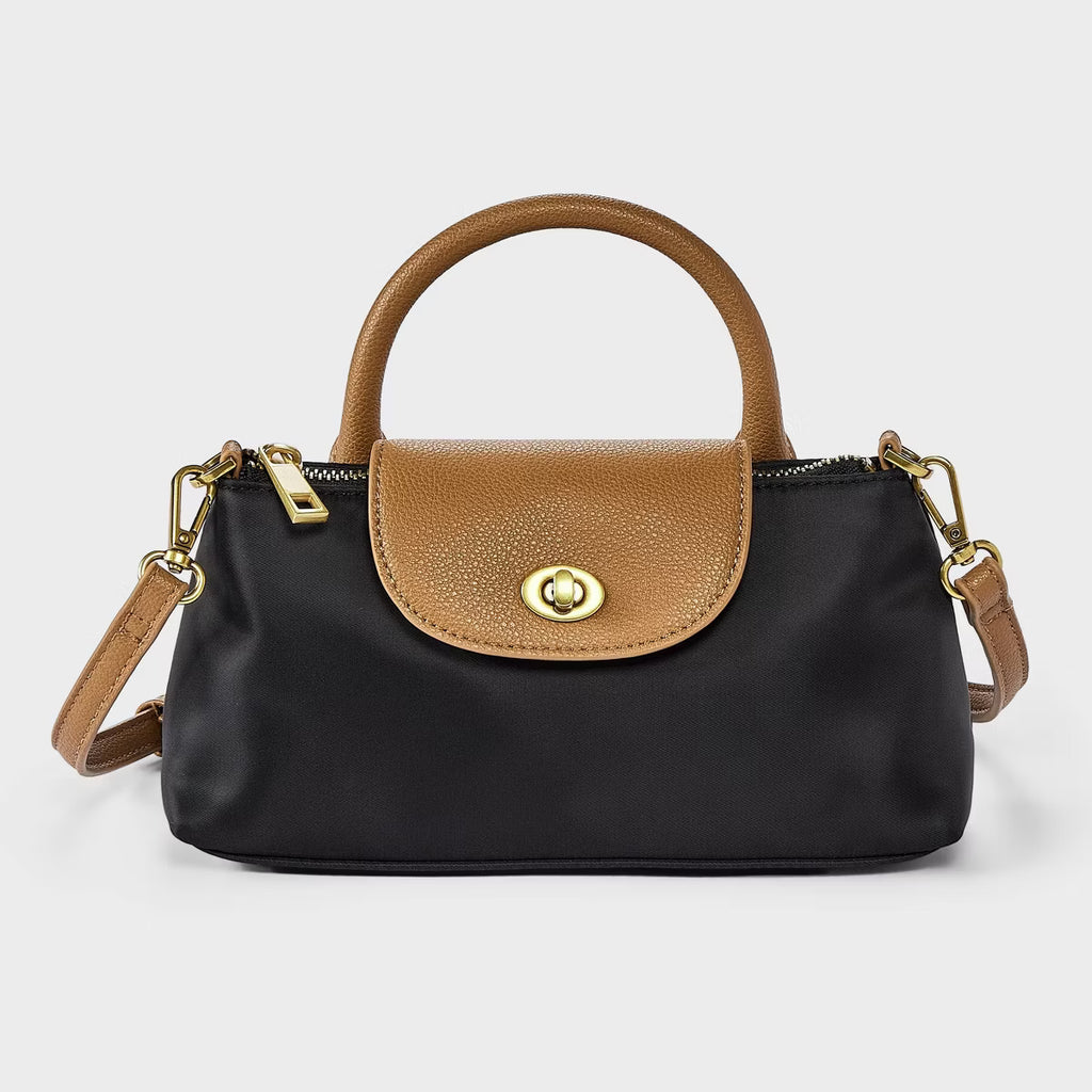 PRE-ORDEN Elongated Nylon Top Handle Crossbody Bag