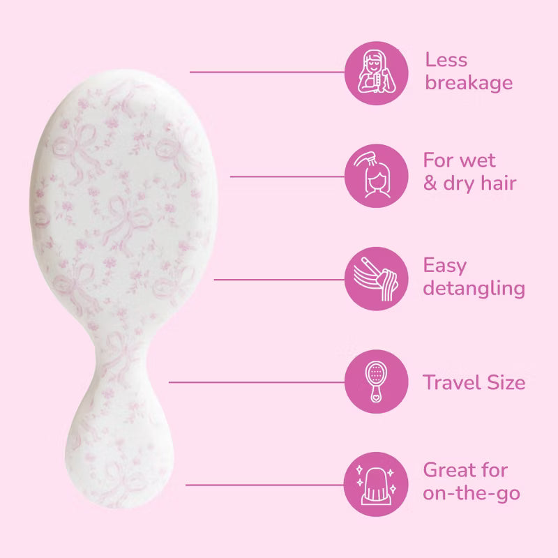 LoveShackFancy x Target – WetBrush Coquette Bow Mini OG Detangler Brush Chantilly