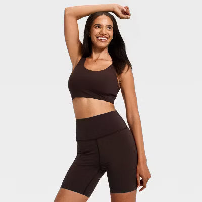 Women's Everyday Soft Ultra High-Rise Bike Shorts 6" - Dark Brown