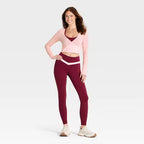 Women's Double Layer Support Active T-Shirt - Rose Pink/Maroon