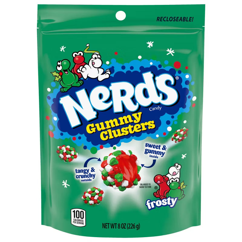 Nerds Holiday Frosty Gummy Clusters Stocking Stuffer - 8oz