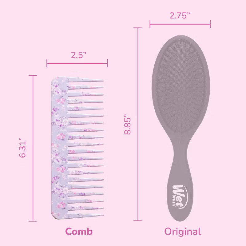 LoveShackFancy x Target – WetBrush Happy Thoughts Comb with Case Hibiscus