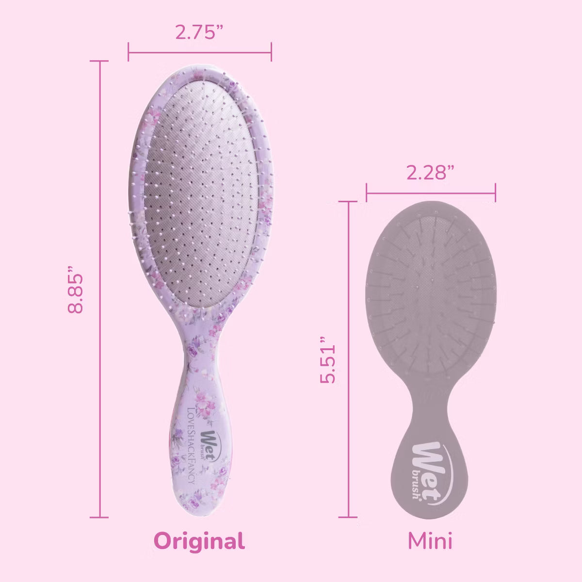 LoveShackFancy x Target – WetBrush Happy Thoughts Original Detangler Brush Hibiscus