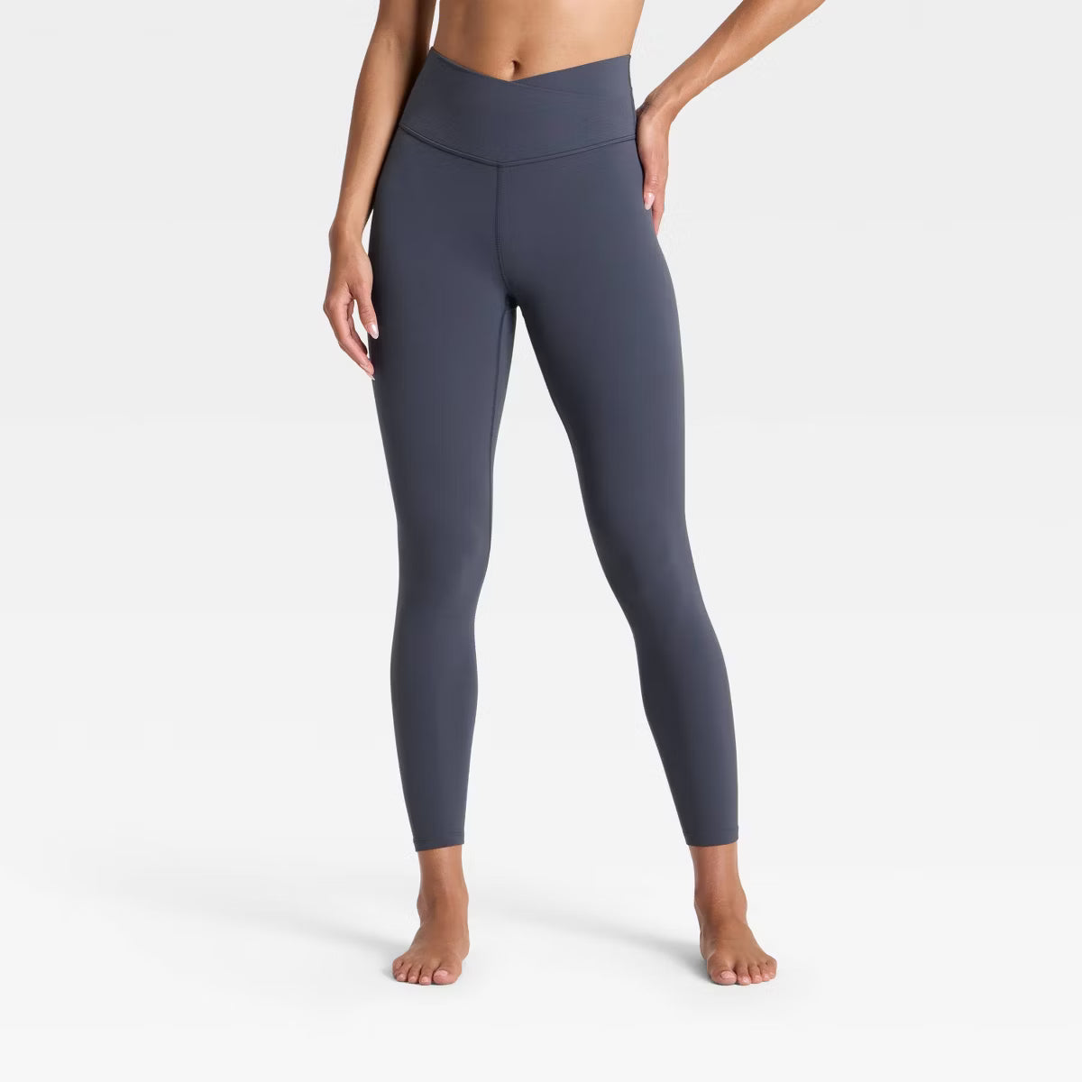 Women's Everyday Soft Ultra High-Rise Crossover 7/8 Leggings - Navy Blue