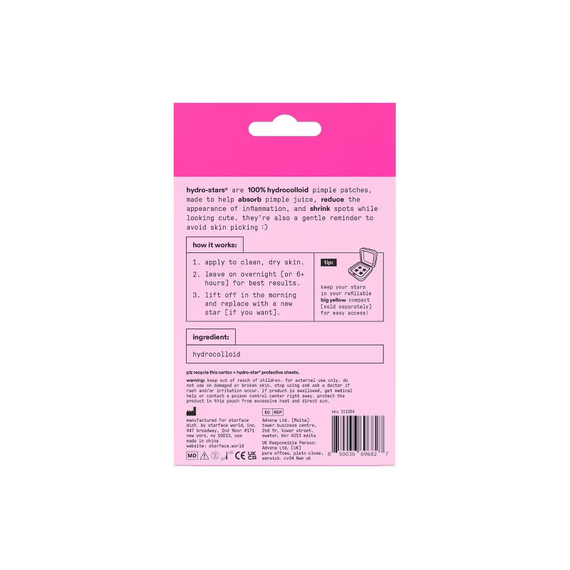 Starface Hydro Star Pimple Patches Mini Pack - 16pc - Pink