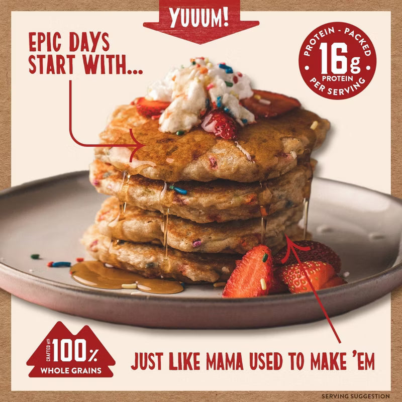 Protein-Packed Power Cakes Birthday Cake Pancake and Waffle Mix - 18oz