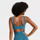 Women's Everyday Soft Light Support Corset Sports Bra - Blue