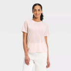 Women's Beyond Ease Crewneck Legging Friendly Short Sleeve T-Shirt - Pink
