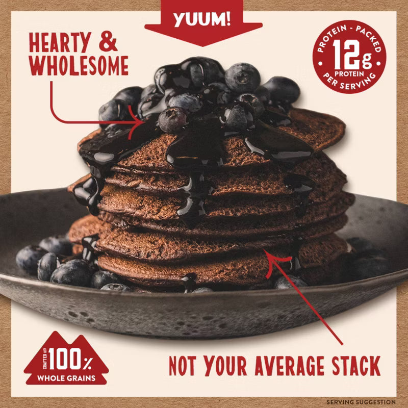 Protein-Packed Power Cakes Dark Chocolate Pancake and Waffle Mix - 18oz