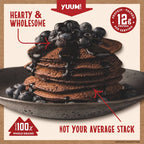 Protein-Packed Power Cakes Dark Chocolate Pancake and Waffle Mix - 18oz