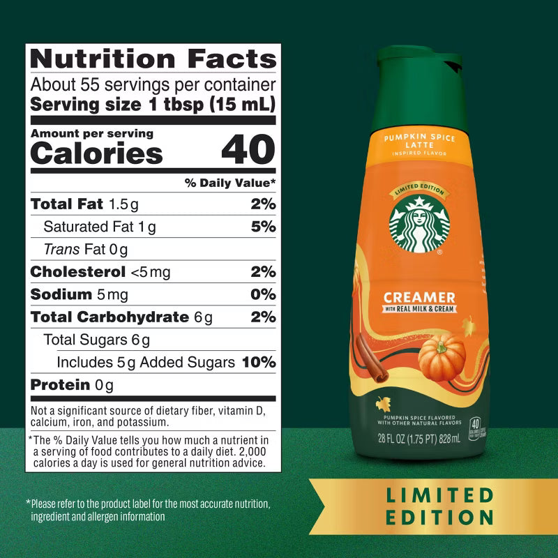 Starbucks Creamer Dairy Pumpkin Spice Coffee Creamer - 28 fl oz