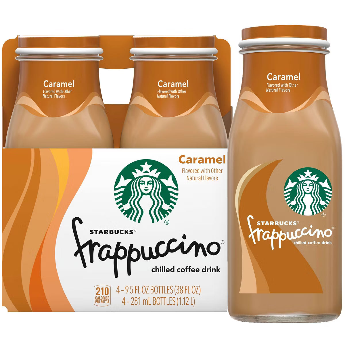 Starbucks Frappuccino Caramel Coffee Drink 9.5 fl oz Glass Bottles (Individual)