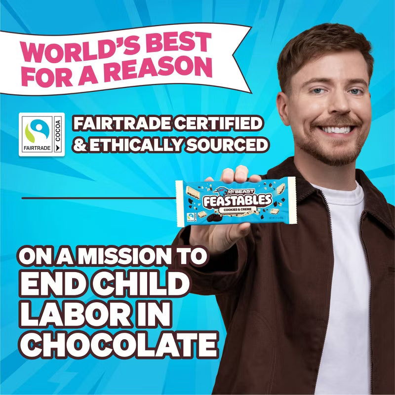 MrBeast Cookies and Cream Candy Bar 60g