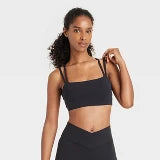 Women's Square Neck Strappy Sports Bra - JoyLab- M