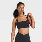 Women's Square Neck Strappy Sports Bra - JoyLab- M