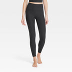 Women's Everyday Soft High-Rise Ribbed 7/8 Leggings