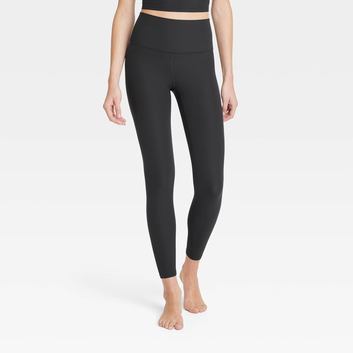 Women's Everyday Soft High-Rise Ribbed 7/8 Leggings