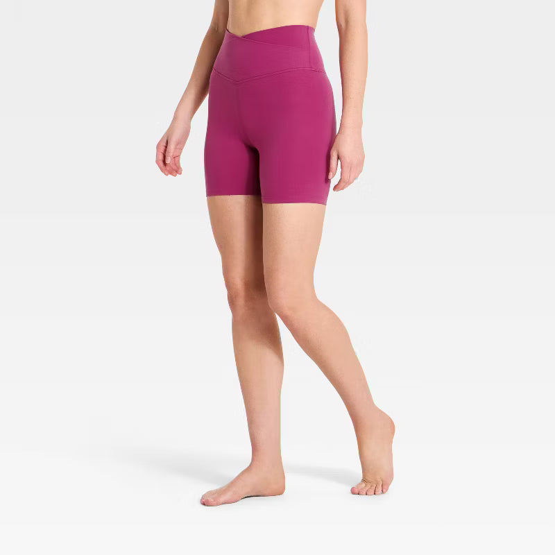 Women's Everyday Soft Ultra High-Rise Crossover Bike Shorts 5" - Purple