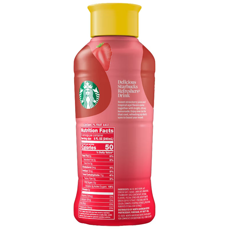 Starbucks Refreshers Strawberry Acai + Lemonade - 40 fl oz