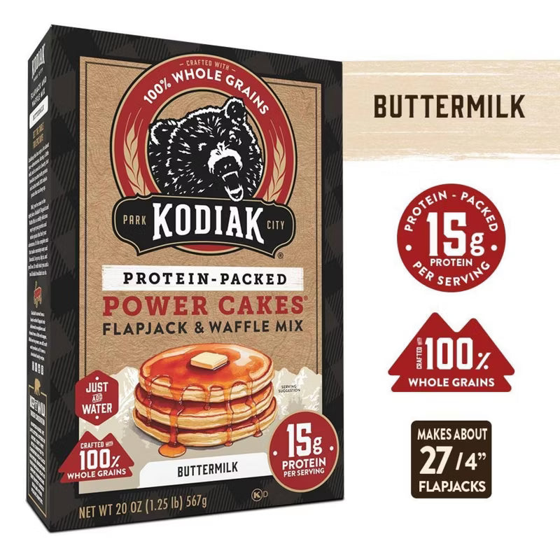 Protein-Packed Power Cakes Buttermilk Pancake and Waffle Mix - 20oz