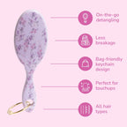 LoveShackFancy x Target – WetBrush Happy Thoughts Keychain Brush Hibiscus