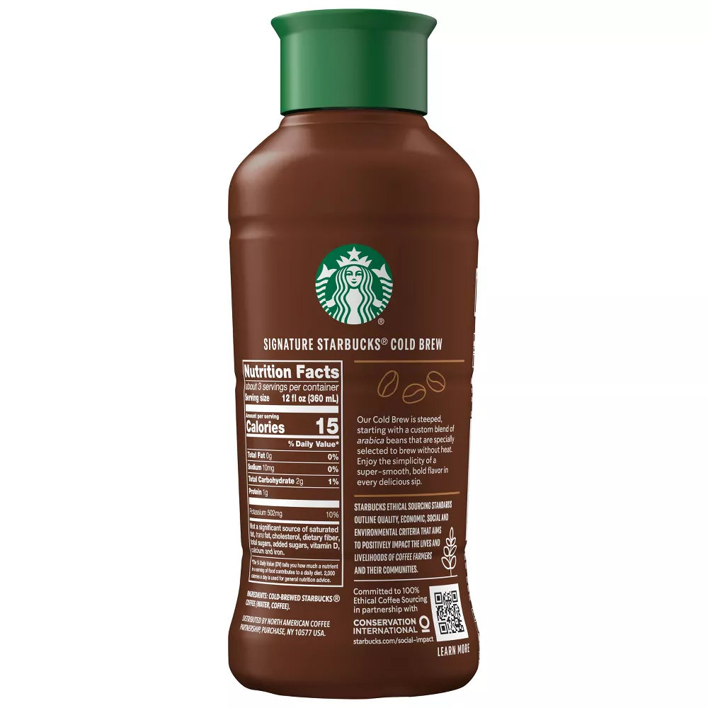 Starbucks Black Unsweetened Cold Brew Coffee - 40 fl oz