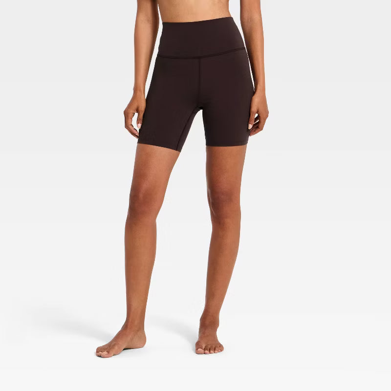 Women's Everyday Soft Ultra High-Rise Bike Shorts 6" - Dark Brown