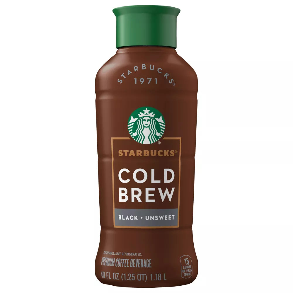Starbucks Black Unsweetened Cold Brew Coffee - 40 fl oz