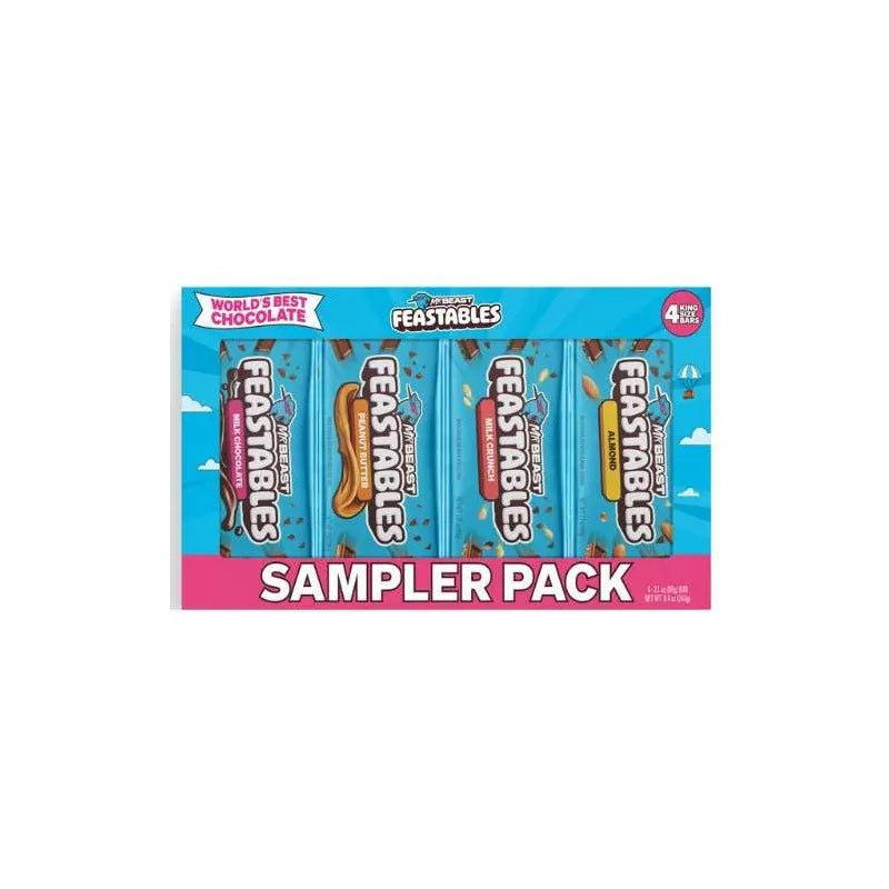 Feastables Mr. Beast Chocolate Bar Variety Pack - 8.4oz/4ct