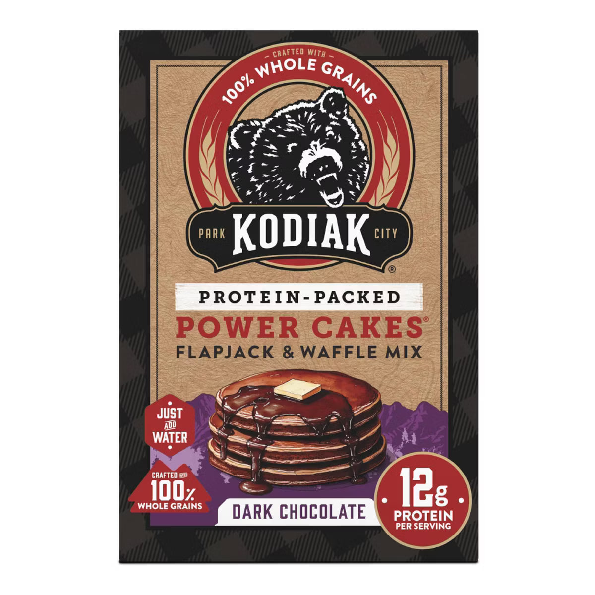 Protein-Packed Power Cakes Dark Chocolate Pancake and Waffle Mix - 18oz