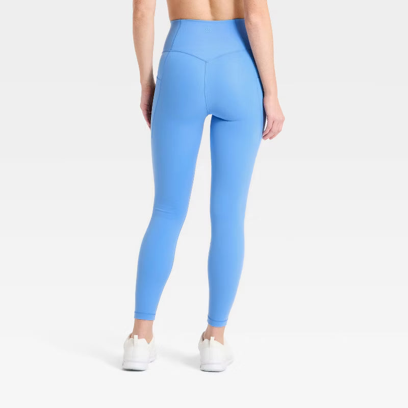 Women's Super Flex High-Rise 7/8 Pocketed Leggings - Blue