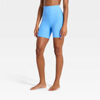 Women's Everyday Soft Ultra High-Rise Bike Shorts 6" - Sky Blue