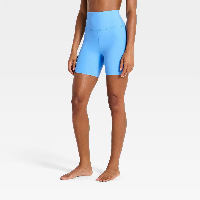 Women's Everyday Soft Ultra High-Rise Bike Shorts 6" - Sky Blue