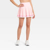 Women's Woven High-Rise Pleated Skort - Light Pink
