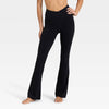 Women's Everyday Soft Crossover Flare Leggings - Black