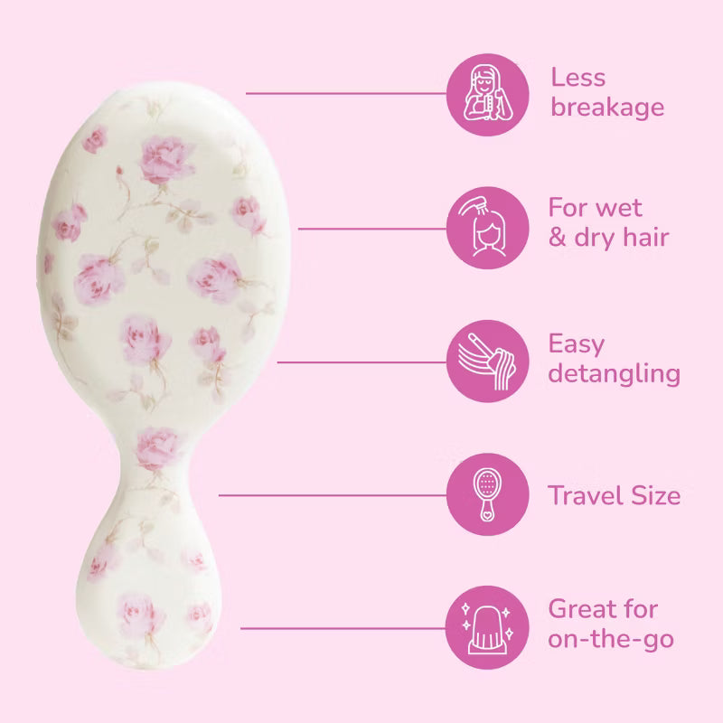 LoveShackFancy x Target – WetBrush Ribbon Rosa Mini OG Detangler Brush Sterling Dusk