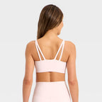Women's Everyday Soft Light Support Strappy Sports Bra - Light Pink