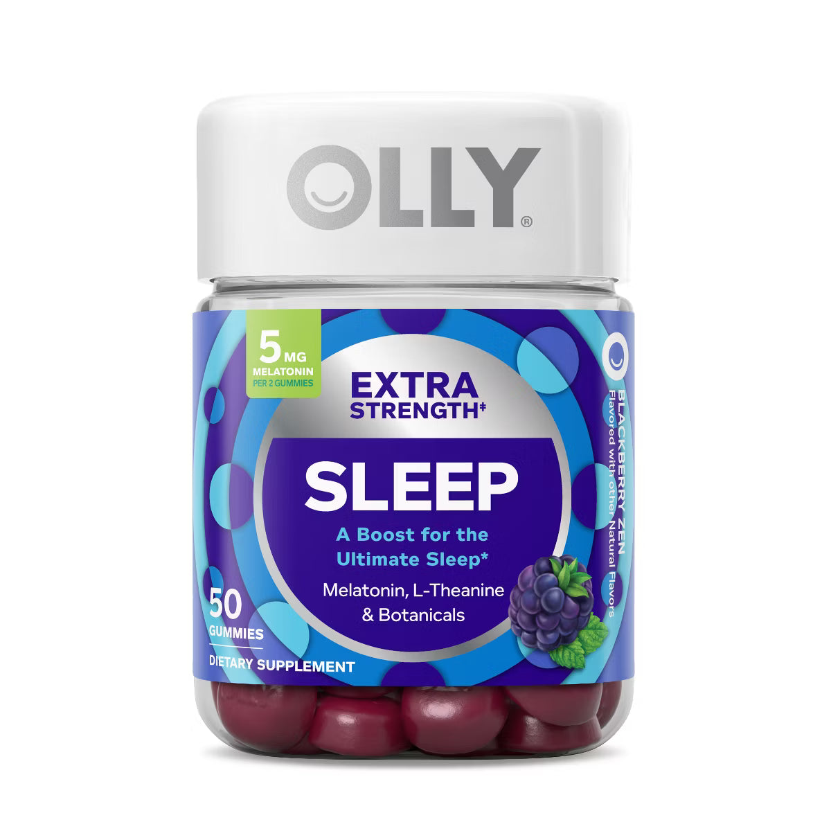 Extra Strength Sleep Gummies with 5mg Melatonin - Blackberry Zen - 50ct