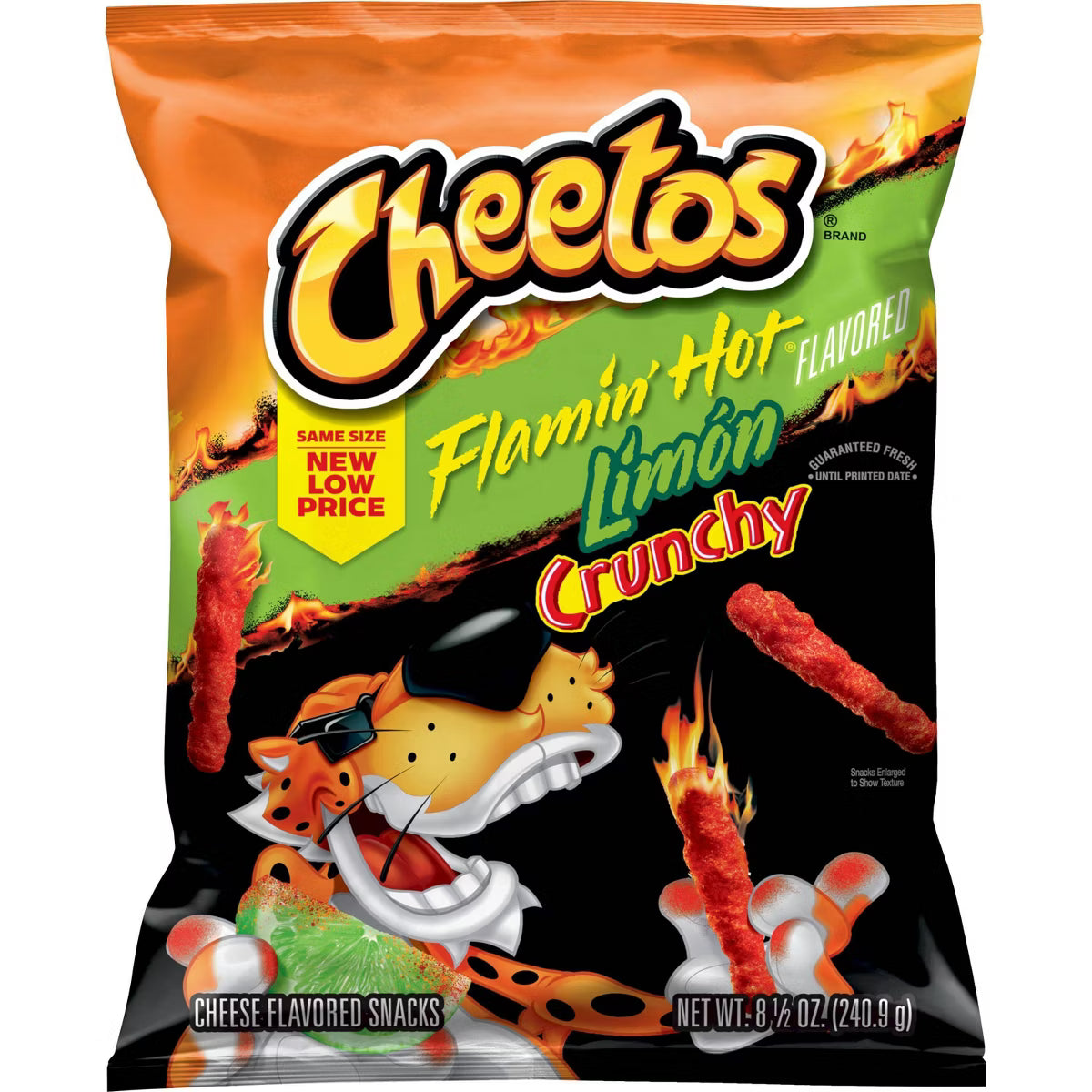 Cheetos Crunchy Flamin Hot Limon - 8.5oz