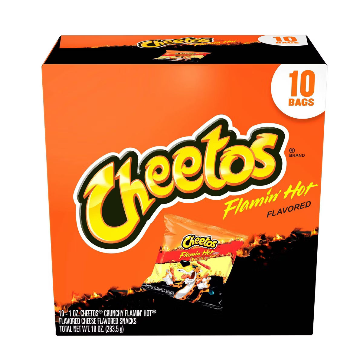 Cheetos Snack Pack Flamin' Hot Cheese Flavored Snacks Multipack- 10ct/10oz (Individual)