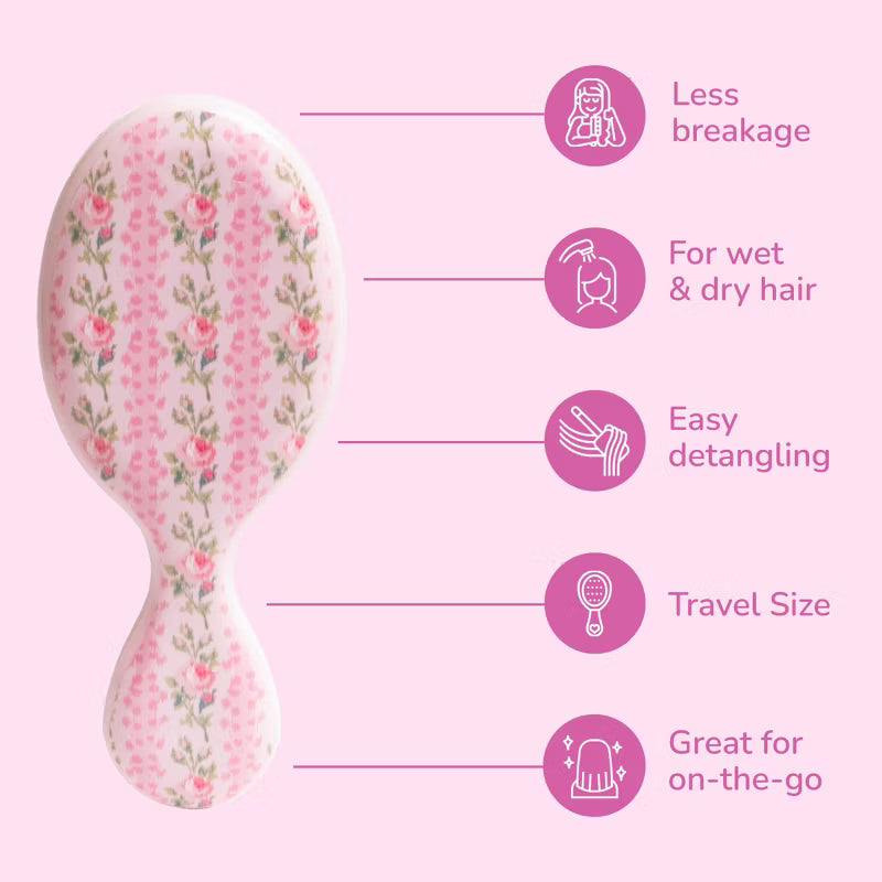 LoveShackFancy x Target – WetBrush Blooming Heirloom Mini OG Detangler Brush Strawberry Macaroon